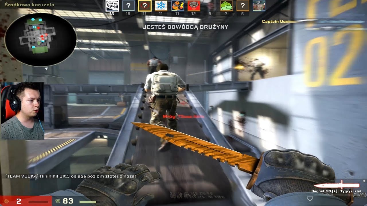 BIEG PRZEZ CAŁA MAPĘ Z 2HP I KOSA! | CS:GO