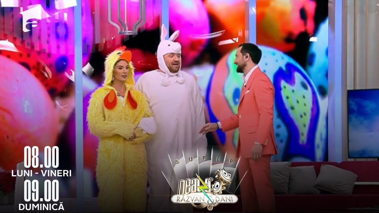 Provocarea Neatza: Competiție de mâncat ouă între Cătălin Oprișan și Ramona Olaru