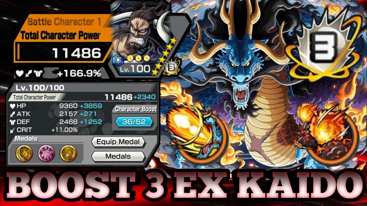 BOOST 3 EX KAIDO GAMEPLAY | ONE PIECE BOUNTY RUSH | OPBR