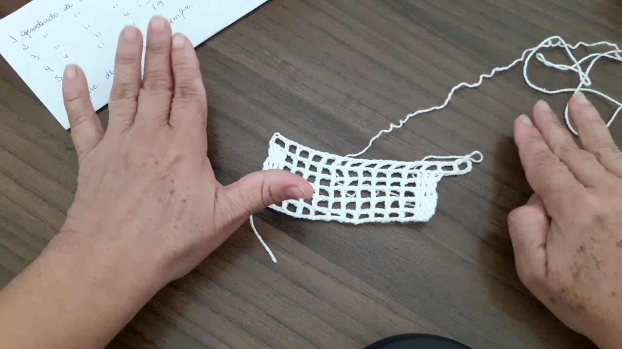 Aumentos em Quadrados no Crochê Filé (espaços vazios) #crochefile