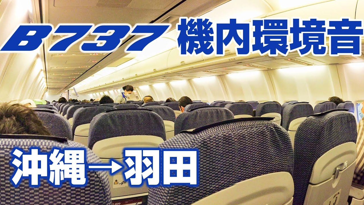 【最高音質】B737機内環境音 #飛行機に乗っている気分になれる動画 #1 沖縄~羽田便