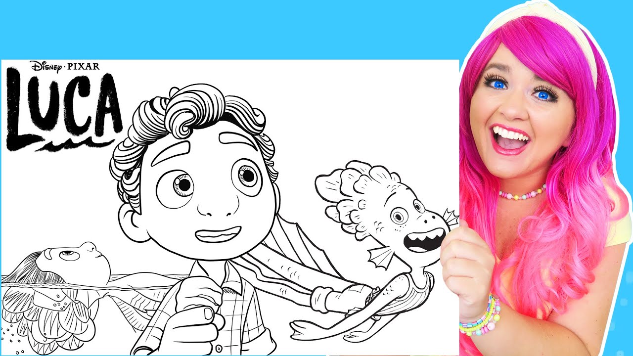 Coloring Luca & Alberto Sea Monsters Coloring Pages | Prismacolor Markers