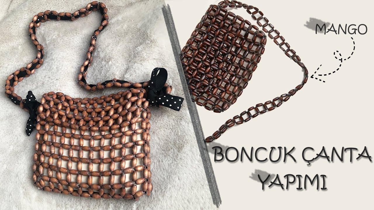 BONCUK ÇANTA YAPIMI l Mango Çanta l How To Make A Beaded Bag