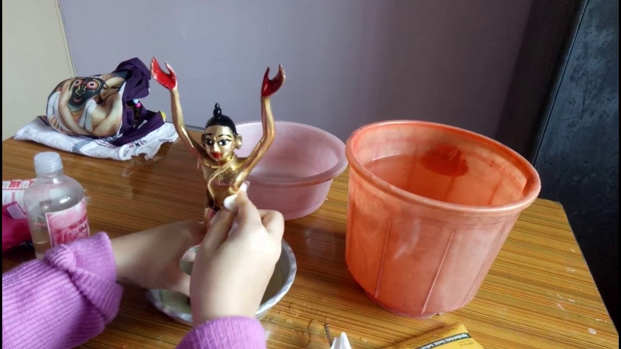How to bath Home Deities Part 1 (bathing my Nitai Deity) | Nitya Seva