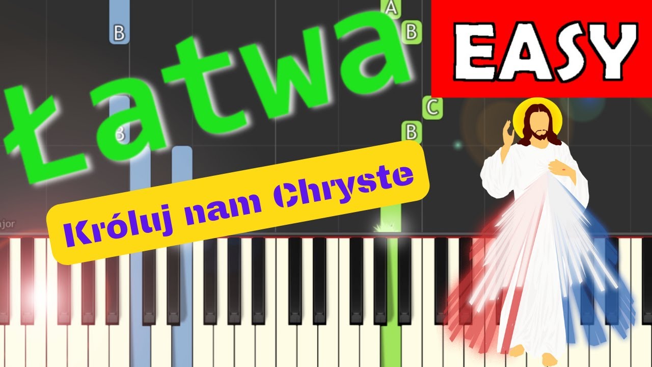 🎹 Króluj nam Chryste (Hymn ministrancki) - Piano Tutorial (łatwa wersja) 🎵 NUTY W OPISIE 🎼