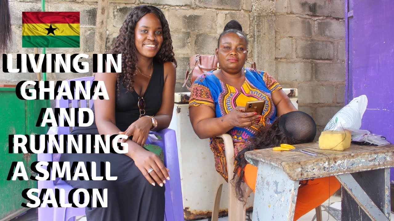 A DAY IN THE LIFE OF A SMALL BUSINESS OWNER IN AFRICA - GHANA | OWNING A HAIR SALON IN AFRICA