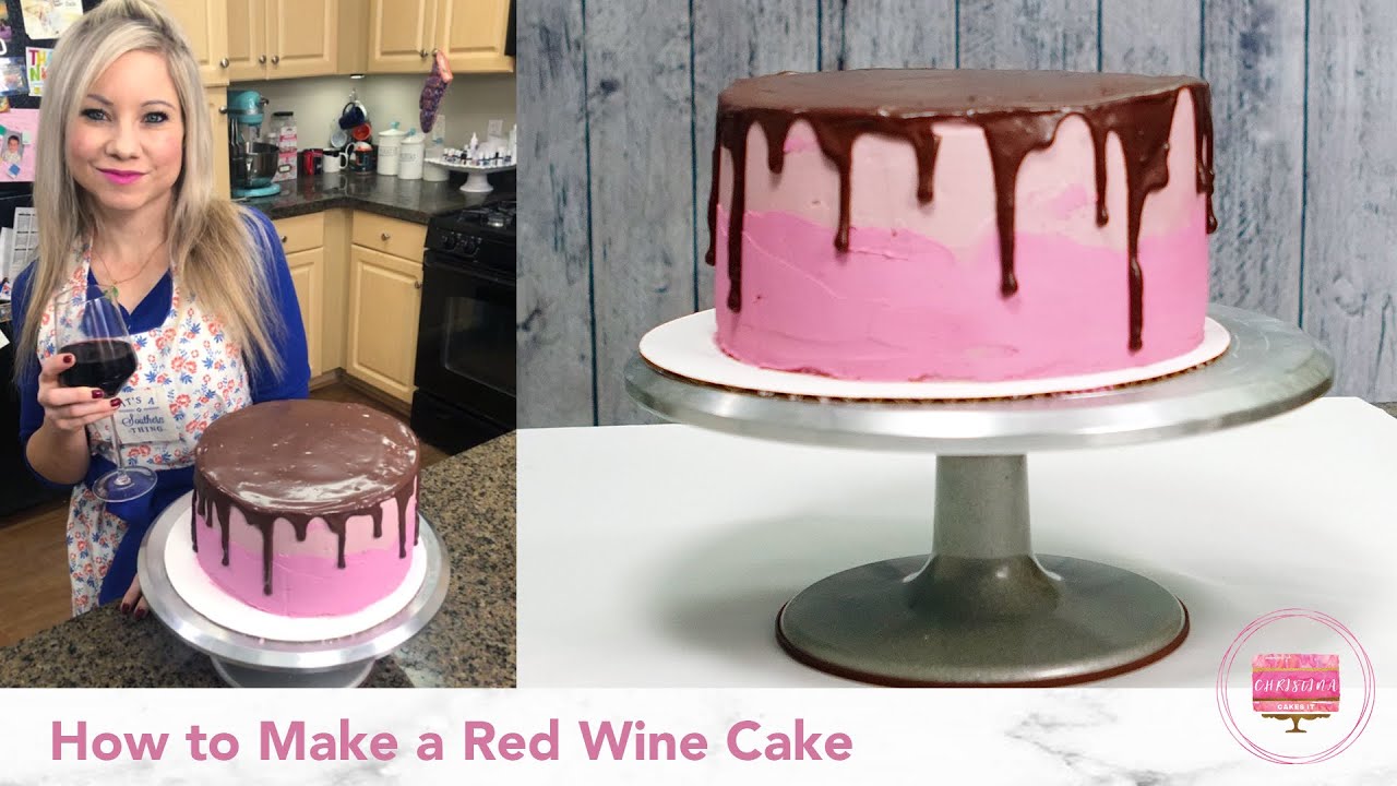 Red Wine Chocolate Cake with Red Wine Buttercream and Chocolate Ganache Recipe