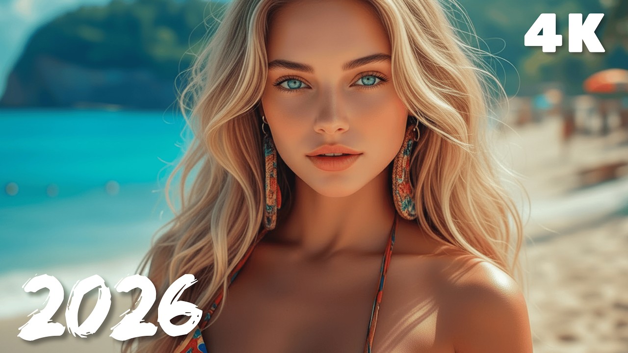 Ocean Calm Escape 🌊 Chill Tropical Deep House 4K UHD 2026 | Blue Shore Beats