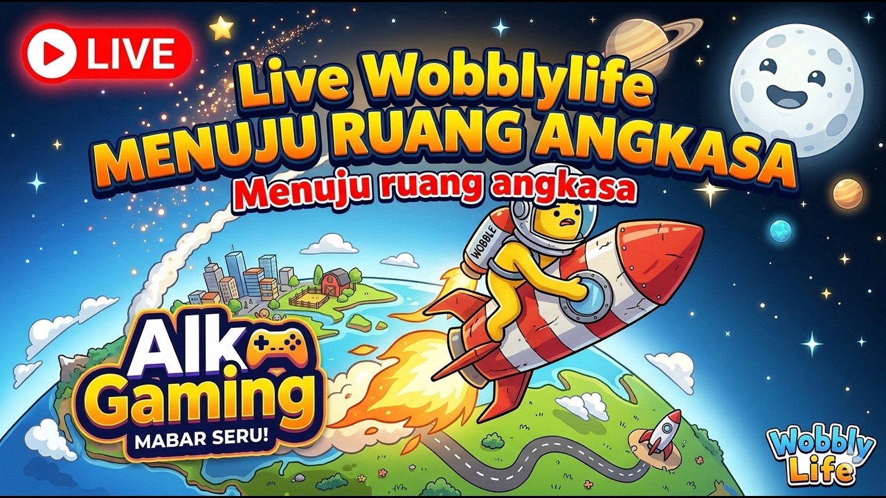 LIVE WOBBLY LIFE: Misi Rahasia Menuju Ruang Angkasa Bersama ALKA GAMING! 🚀🌕