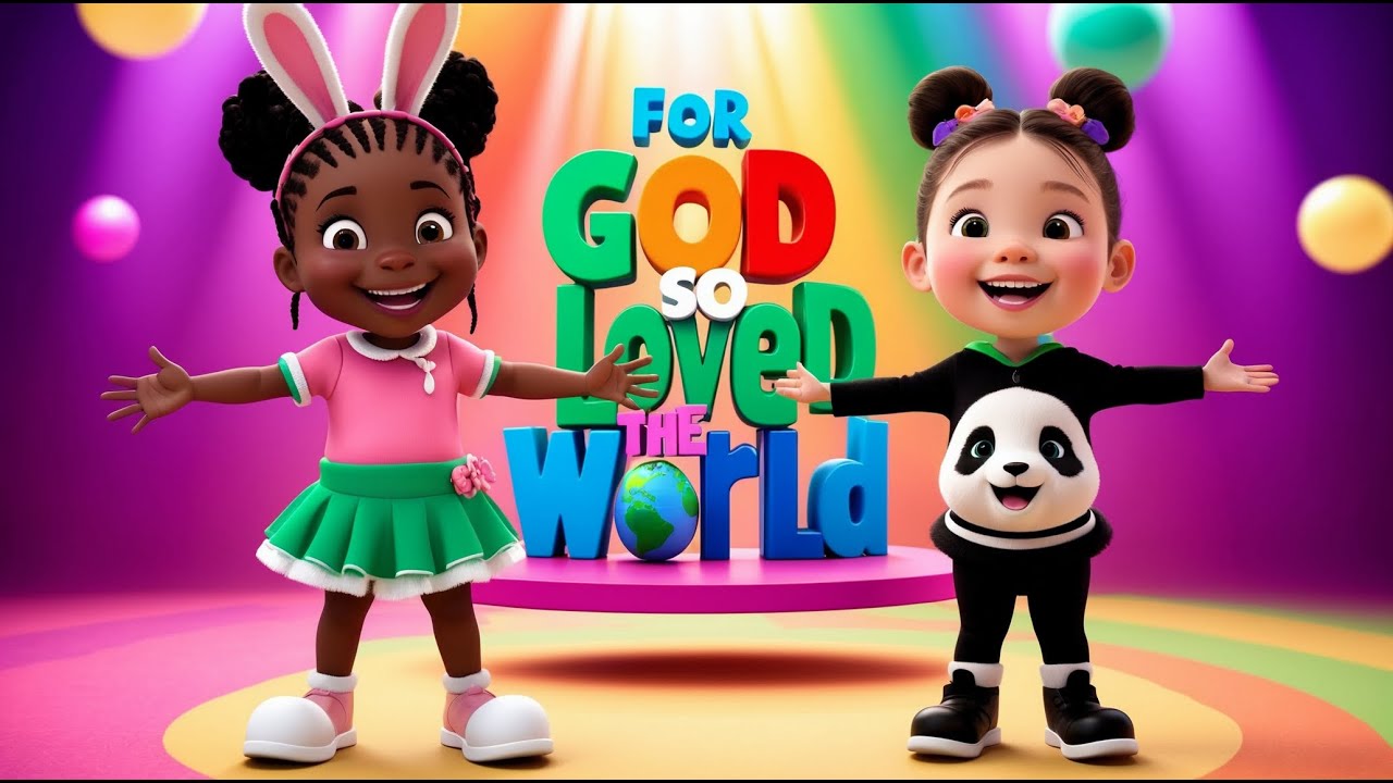 For God So Loved world and ME John 3:16| Kids Bible song