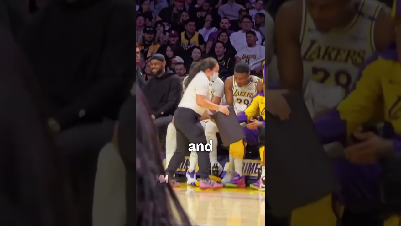 Bronny James gets rookie hazed by LeBron & Anthony Davis during Lakers vs Blazers game