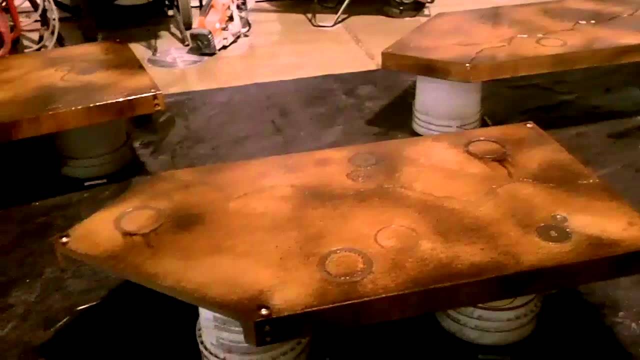 Concrete Countertop made to look like rusted metal