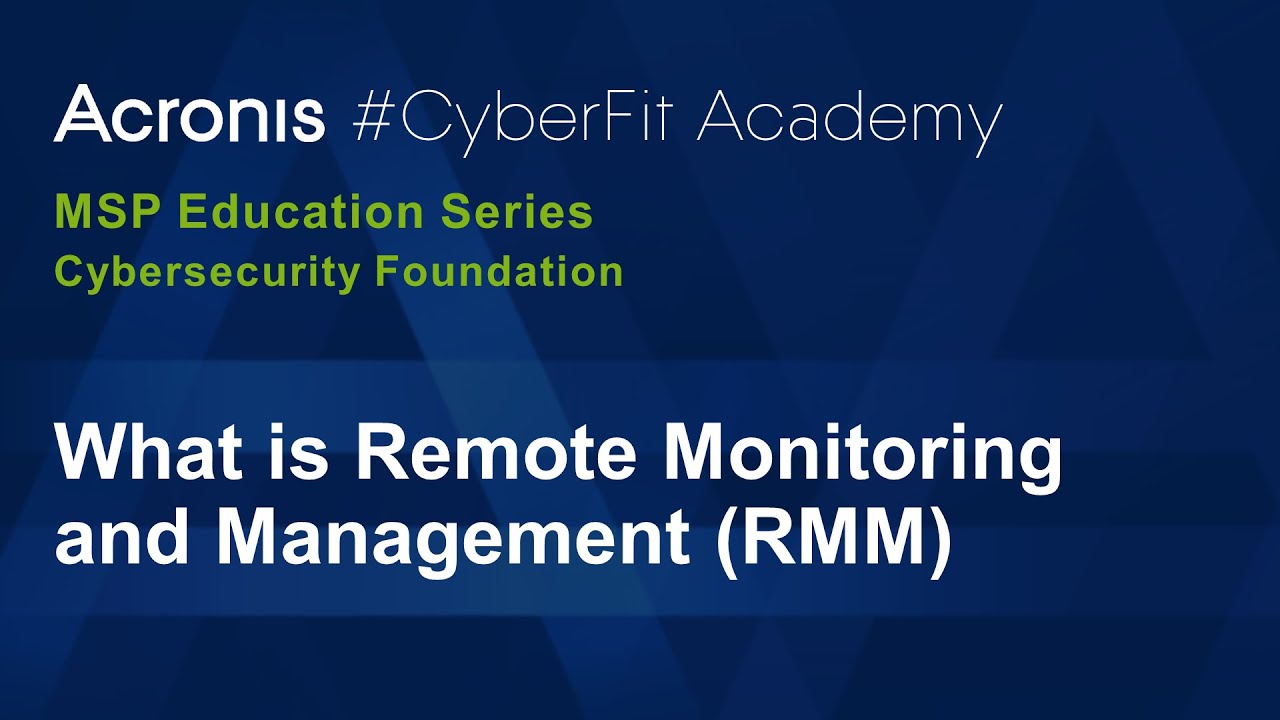 What is Remote Monitoring and Management (RMM)