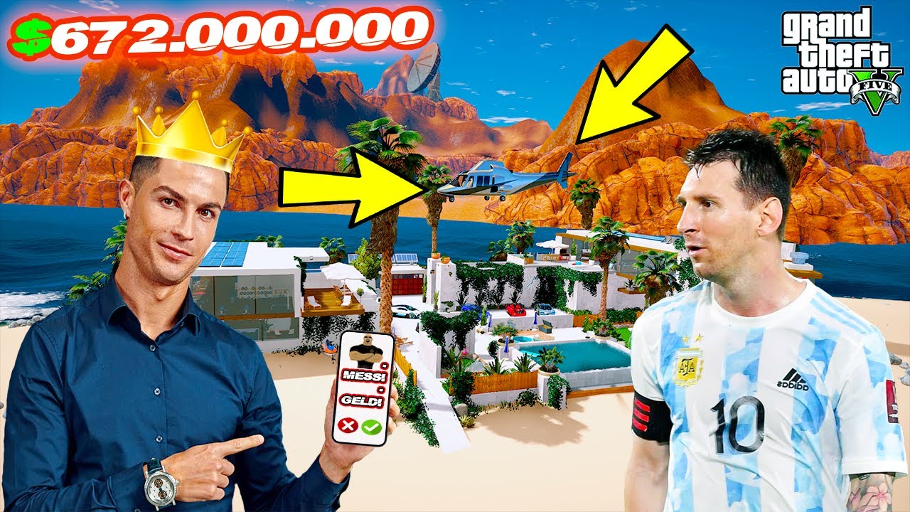 MESSİ RONALDON'UN SUUDİ ARABİSTAN'DAKİ YENİ EVİNİ GEZİYOR!(MESSİ KISKANDI!) - GTA 5