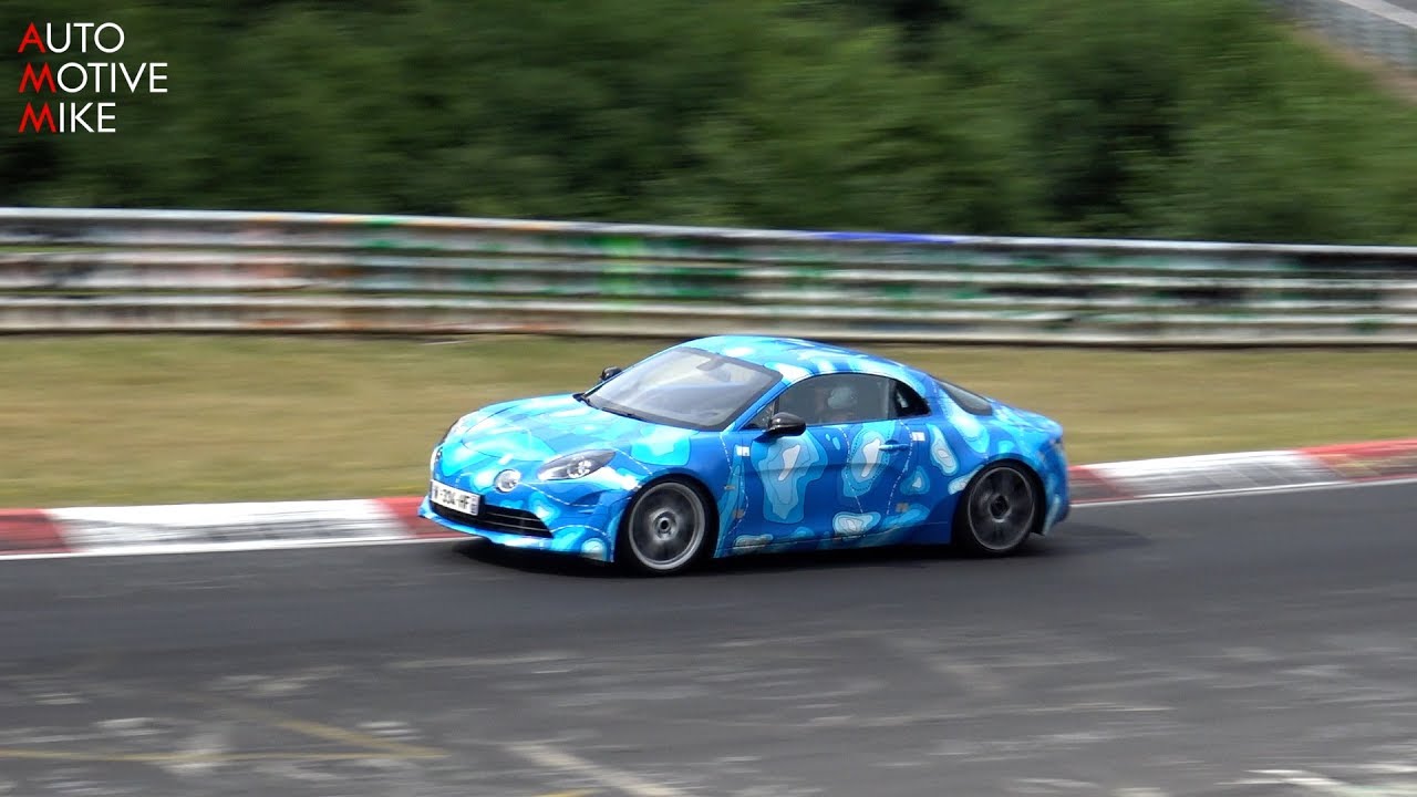 2018 Alpine A110 spied testing at the Nürburgring