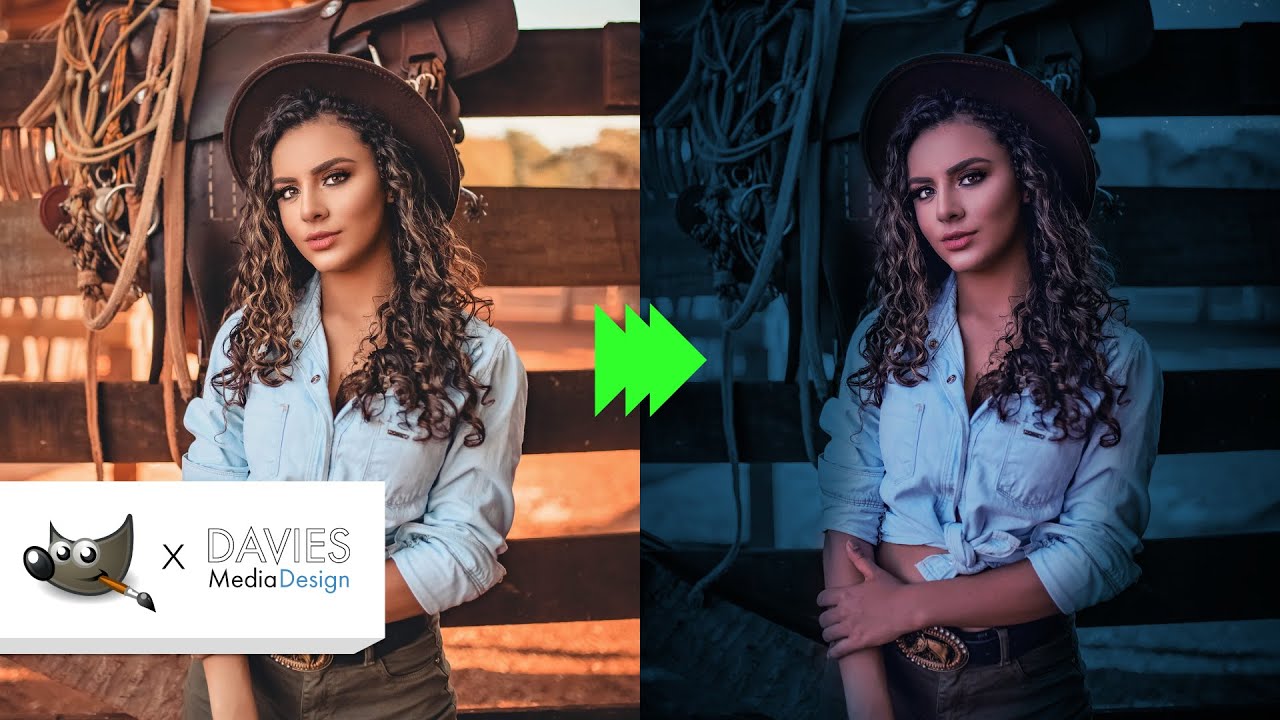 Day Photo ☀️ to Night Photo 🌑 Image Manipulation in GIMP