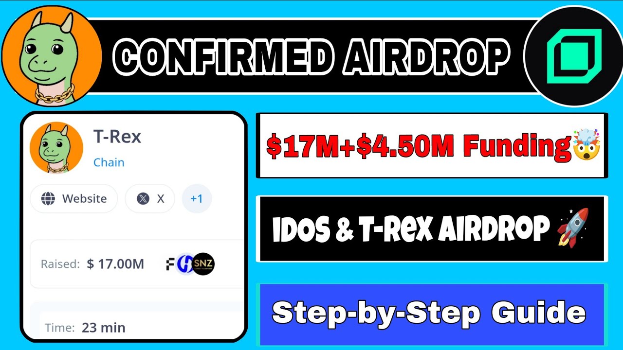 🤯 Top 2 Crypto Airdrop | idOS Network & T-rex Airdrop Full Guide | $4.50M + $17M Funding 💸