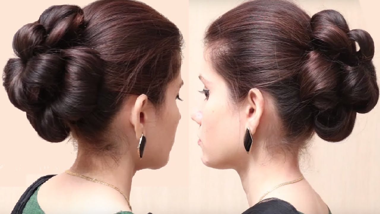 Flower Bun Hairstyle for Girls | Easy Hairstyle for Long Hair | Hairstyles Tutorial
