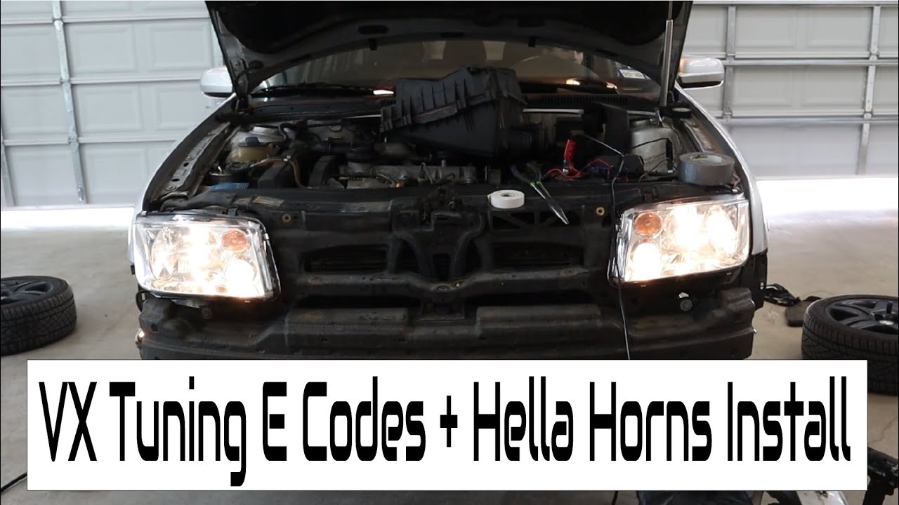 MK4 VX Tuning E-Code Headlights and Hella Horn Install | Project MK4 TDI Wagon Part 9