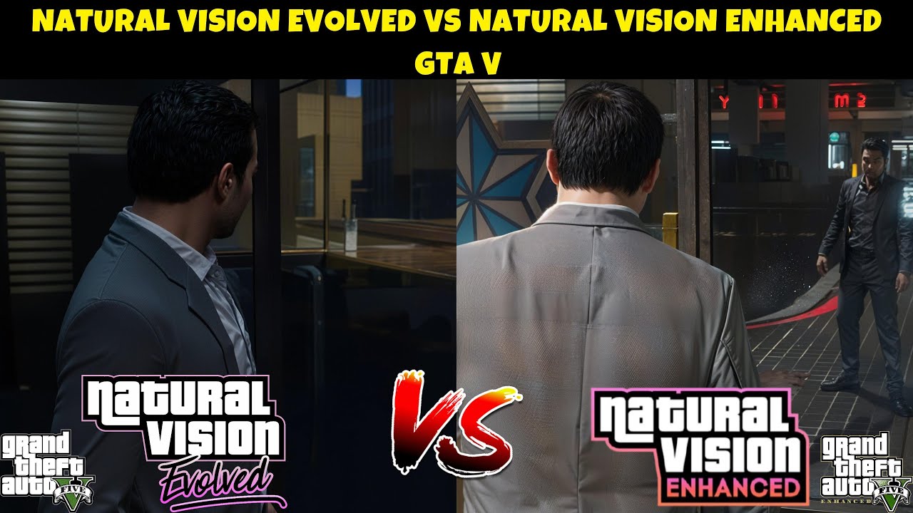 GTAV | NATURAL VISION EVOLVED VS NATURAL VISION ENHANCED COMPARISON | FULL GRAPHICS MOD COMPARISON