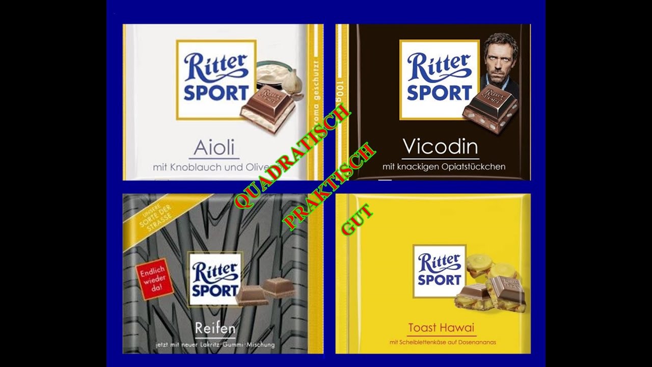 Ritter Sport witzige Sorten  nicht ganz ernst gemeint !