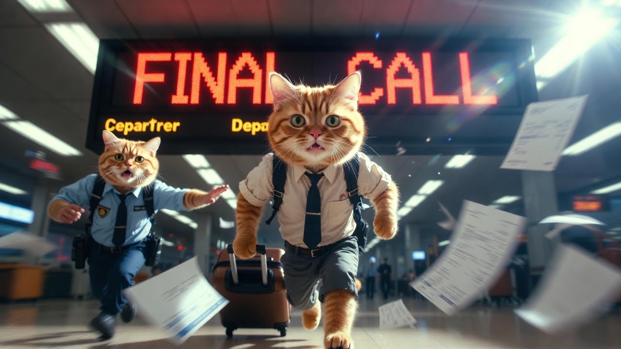Watch Cats Navigate Airports Exactly Like Humans Do 🐱
