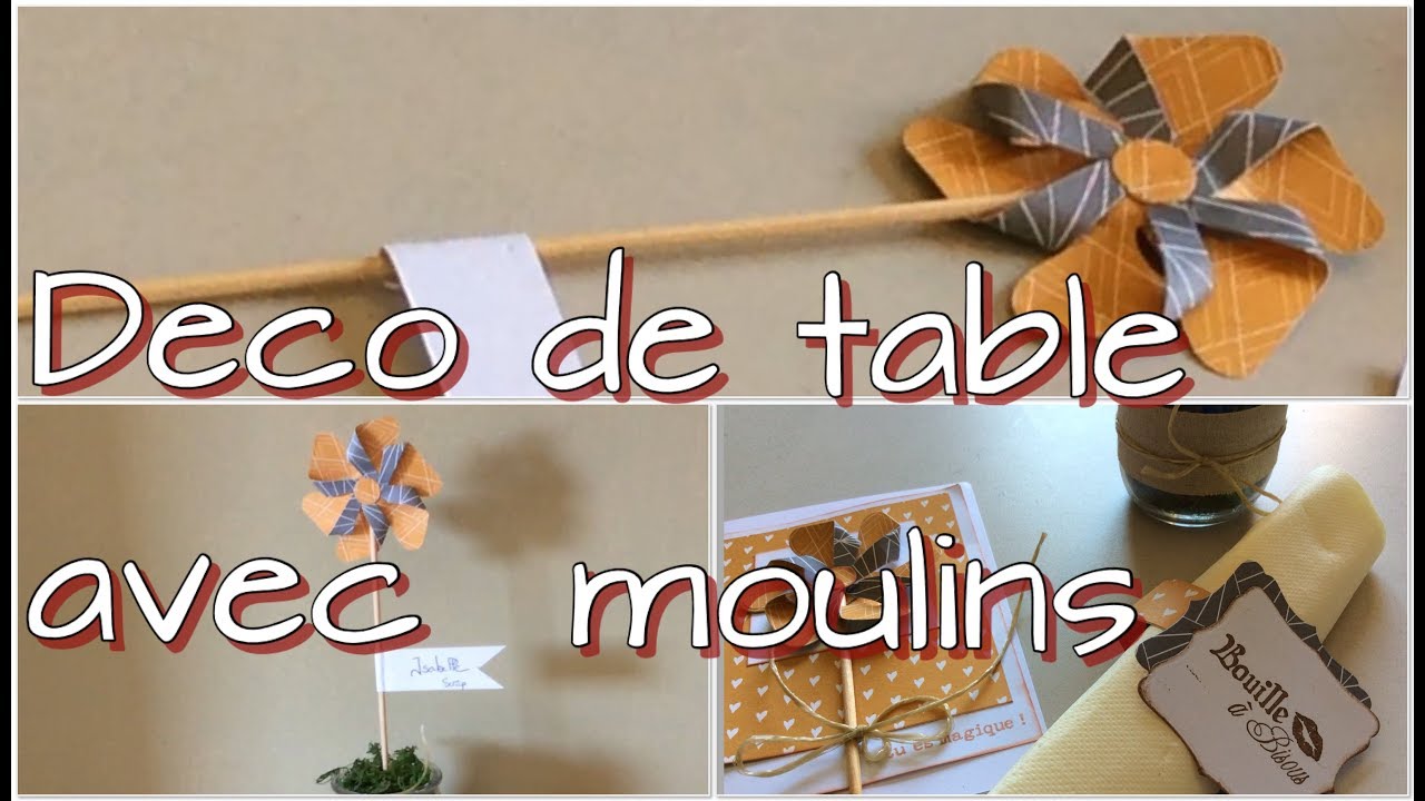 Isabel Scrap - Tuto déco de table thème moulin à vent #01
