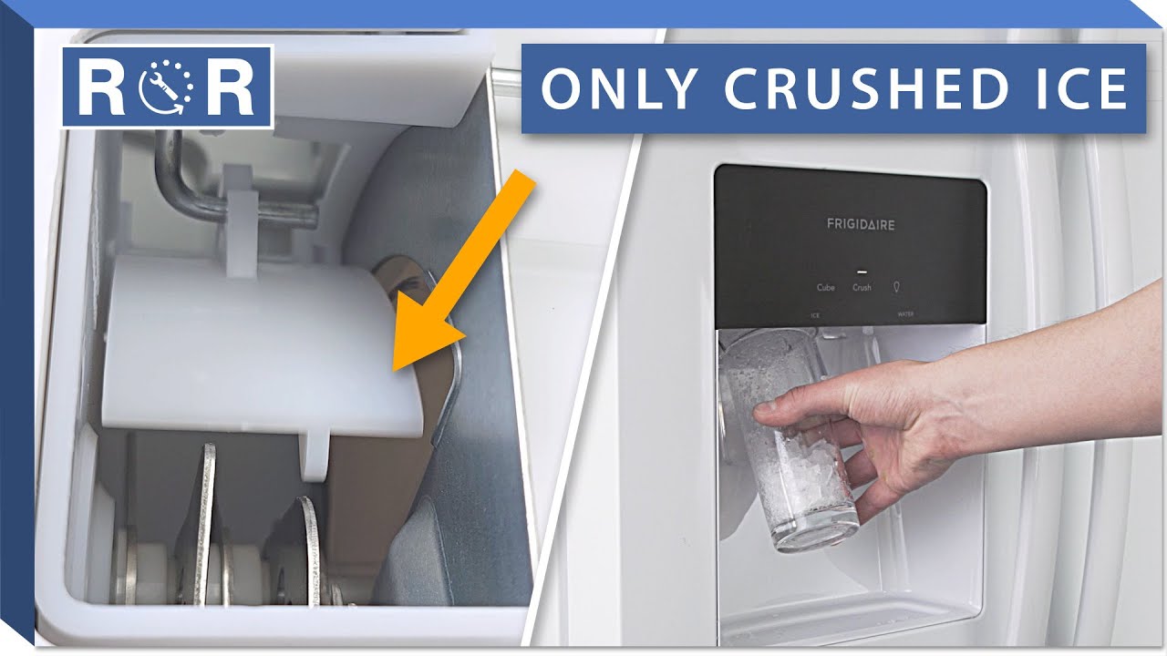 Only Crushed Ice is Dispensing? (Refrigerator Troubleshooting) | Repair & Replace