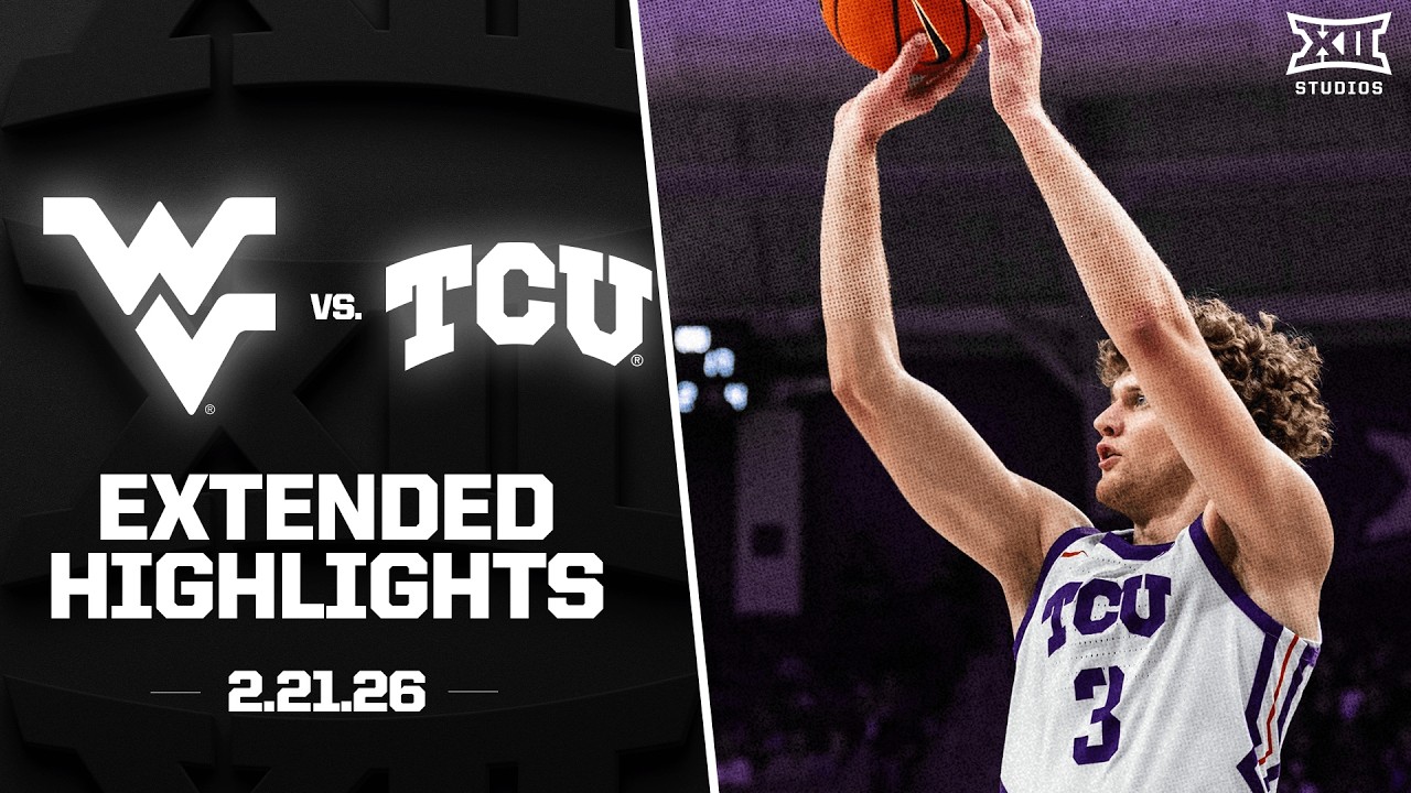 West Virginia vs. TCU Extended Highlights | 2025-26 Big 12 Men's Basketball