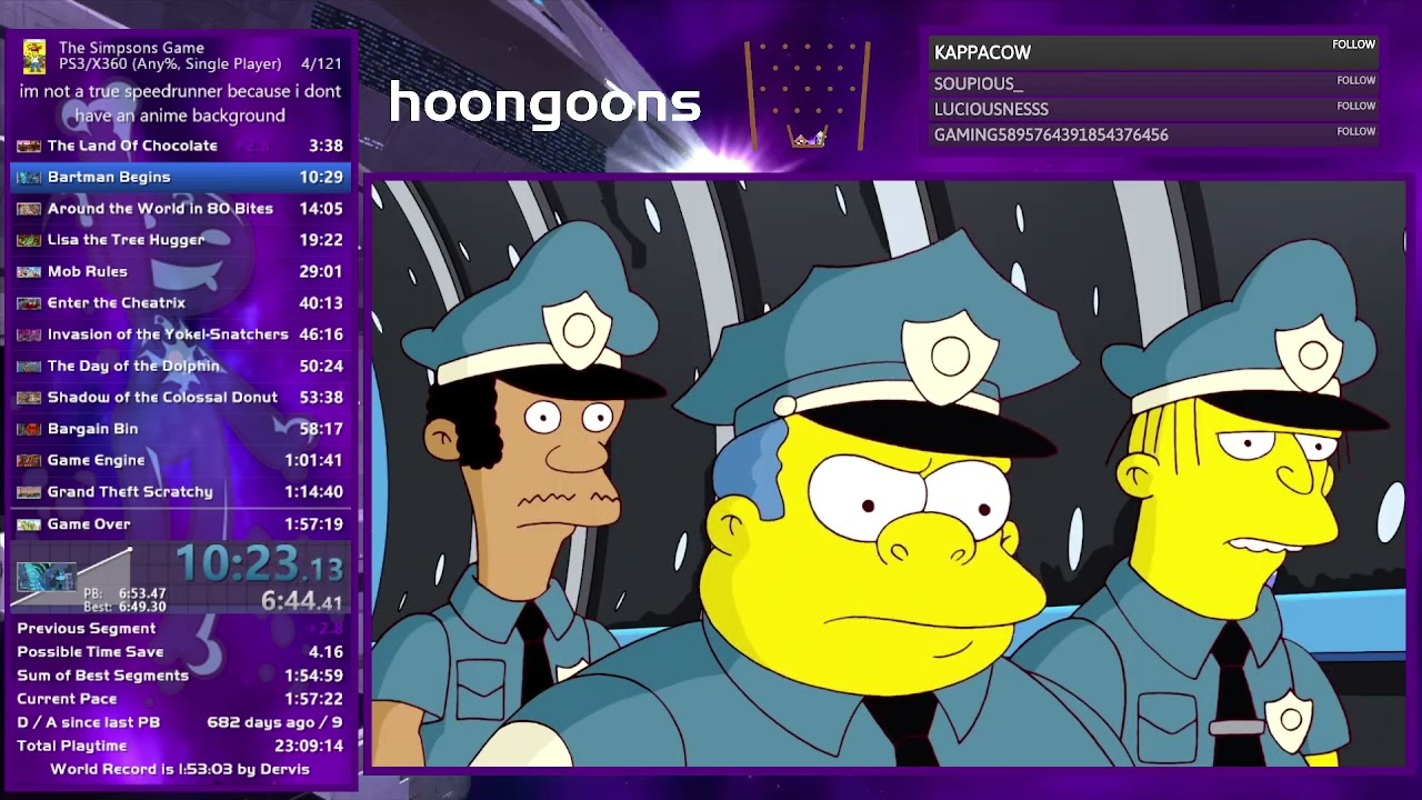 [WR] The Simpsons Game PS3/X360 Any% No Position Storage Speedrun in 1:52:44