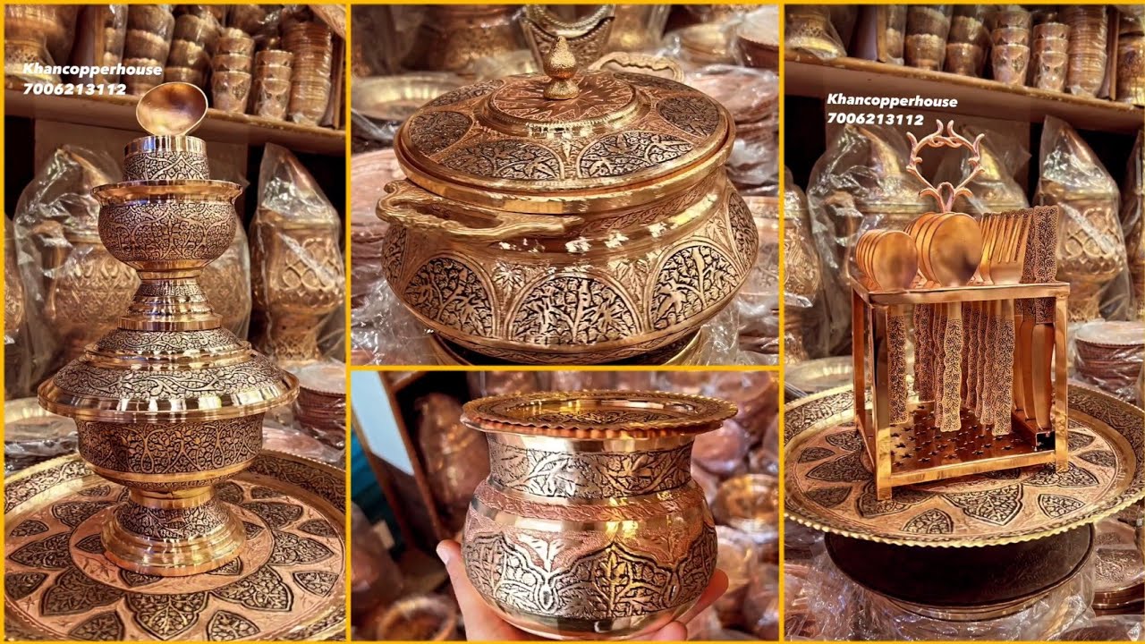 Kashmiri Copper Utensils 🍁 || Copper Jug Set 😍 || Copper Bowl Set 💫 ||  Samovar 🍁