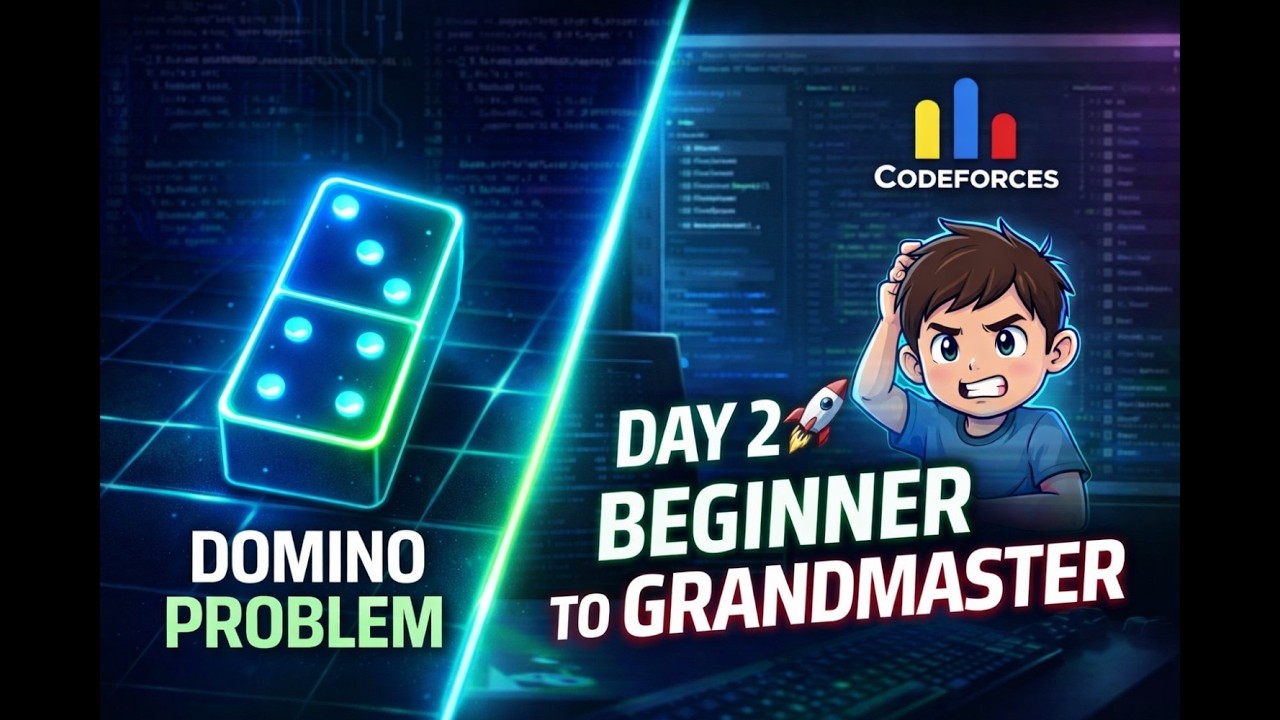 Codeforces Domino Piling Problem | Day 2 of Beginner to Grandmaster Journey (C++)