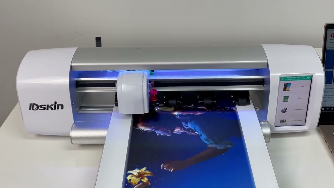 IDSKIN B158 max Cutter work with daqin laptop skin making software to make custom laptop skins