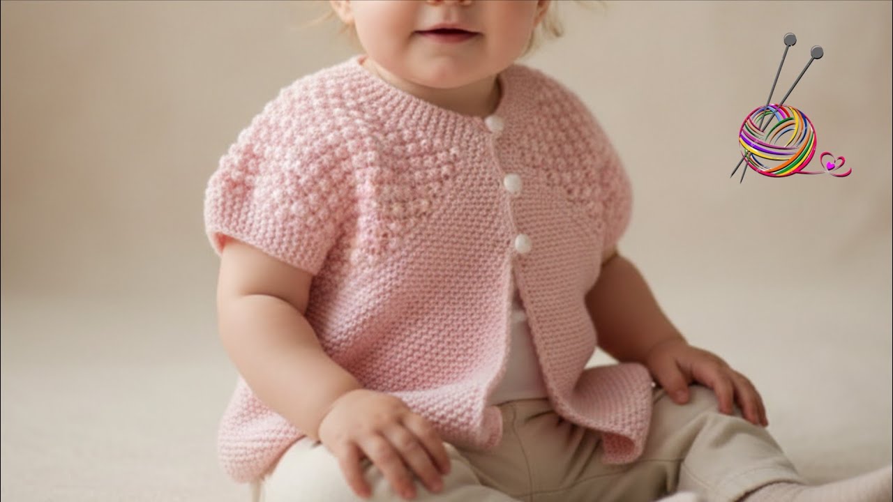 I Knitted a Wonderful Baby Vest 💕 One-Piece Easy Baby Vest 👶