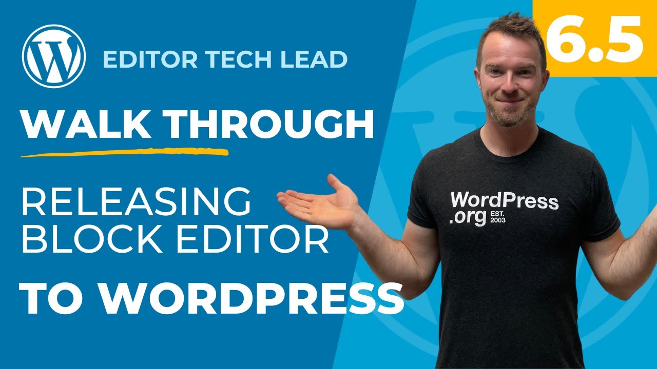 Tech Walkthrough: releasing EDITOR code to WORDPRESS Core