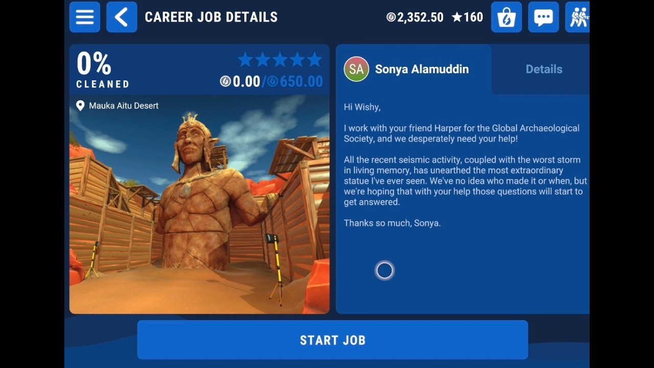 Power wash simulator, Apple Arcade cleaning the ancient statue