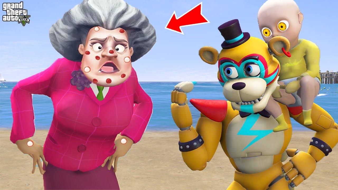 Metal Ayı ve Bebo Scary Teacher'ı Alerji Yaptı Hello Neighbor Baby in Yellow Freddy GTA 5 Serisi