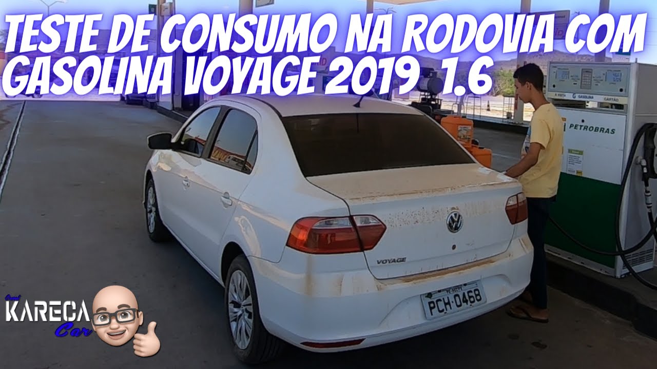CONSUMO NA RODOVIA COM GASOLINA VOYAGE 1.6 2019!