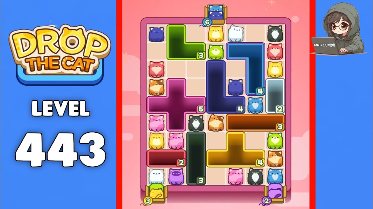 Drop The Cat level 443 solution