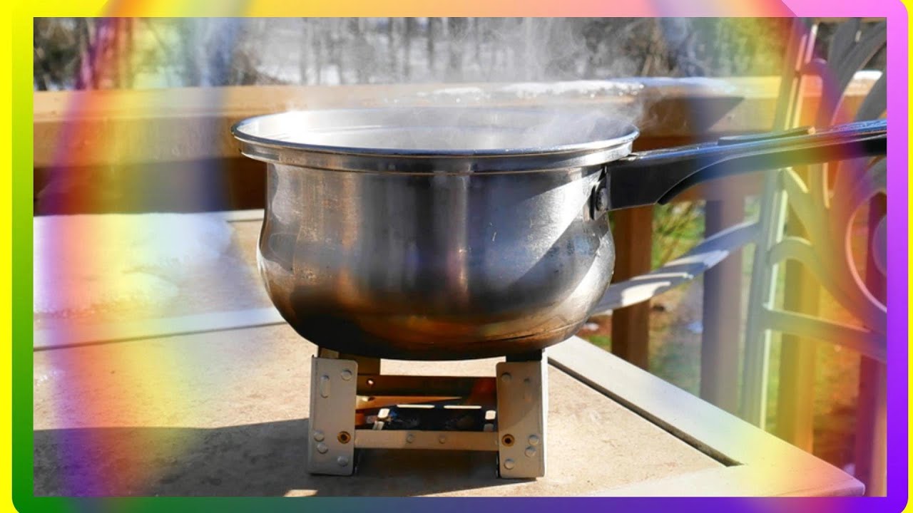 Foldable Pocket Stove (for car emergency pack), Review: Boil Water & Fry Egg, Survival Frog