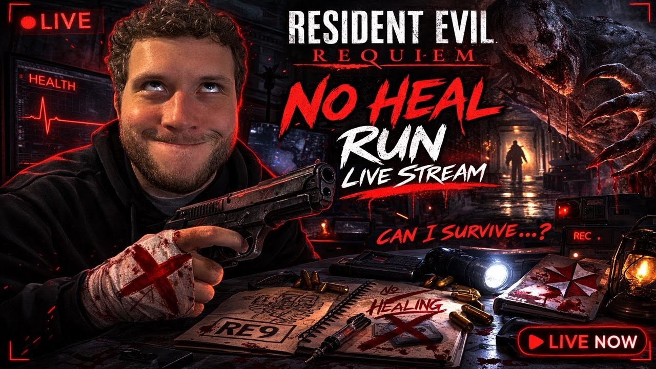 Resident Evil Requiem No Heals Run Live Stream!