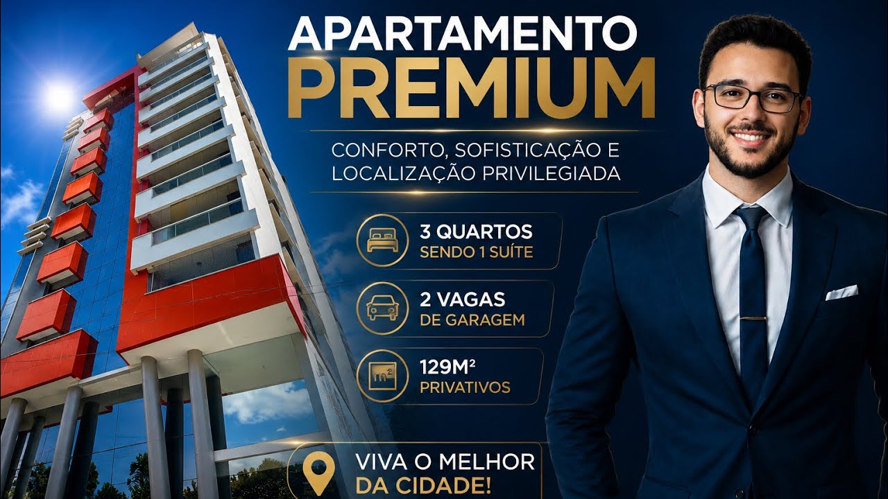 APARTAMENTO AMPLO EM CHAPECÓ | 129m² • 3 QUARTOS • PERTO DO CENTRO