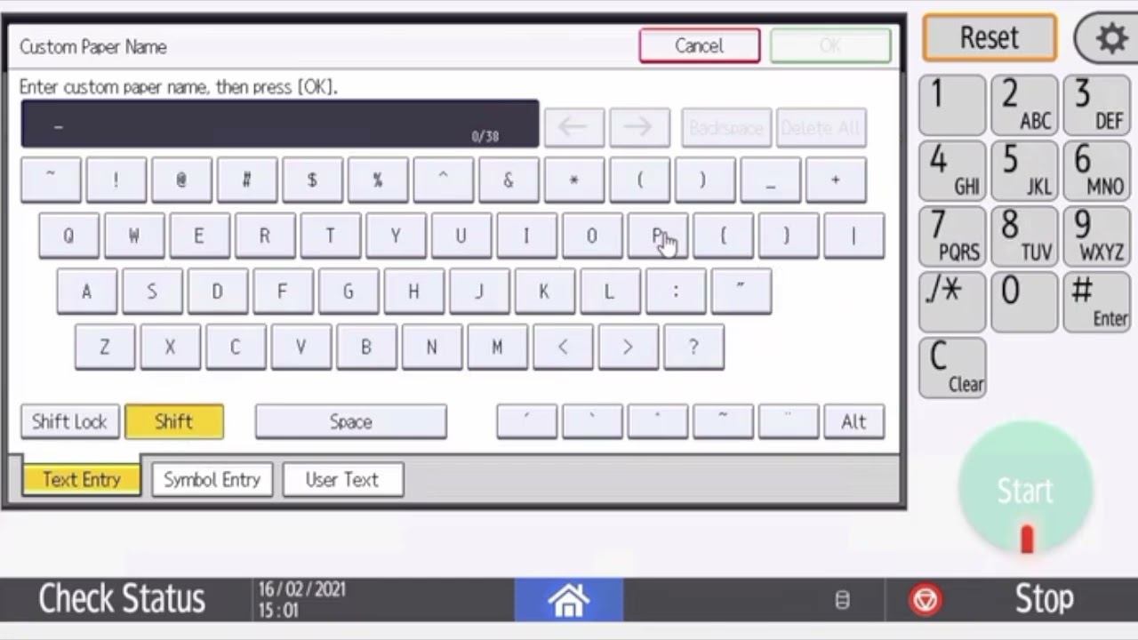 RICOH Pro C5400 - Adding a New Library Entry