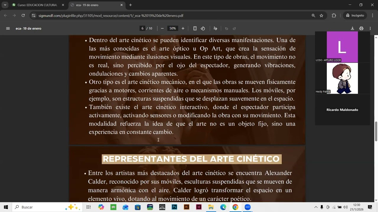 Basico - educacion cultural y artistica 21 DE ENERO