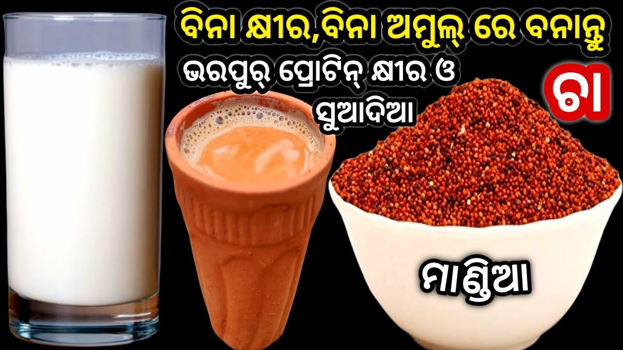 ଏଥର କ୍ଷୀର ଚା ପିଇବା ଛାଡ଼ନ୍ତୁ ‼️ମାଣ୍ଡିଆରୁ ବନାନ୍ତୁ କ୍ଷୀର ଏବଂ ଚା ‼️Mandia cha / Millet Tea /Millet Milk