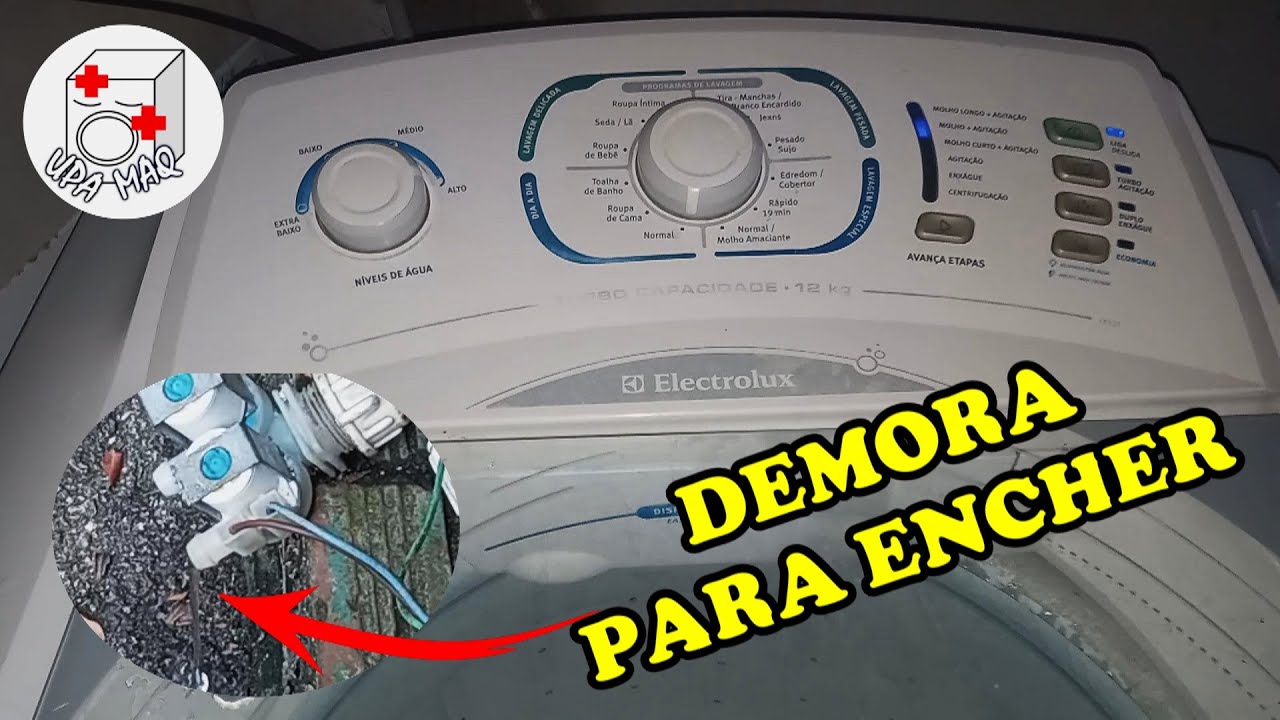 MAQUINA DE LAVAR DEMORANDO PARA ENCHER