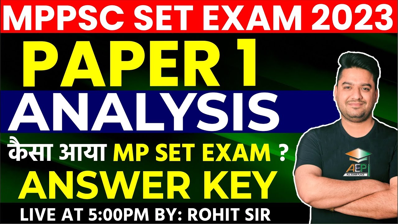 MP Set 2023 Analysis | MP Set Paper 1 Answer Key | MP Set Exam Analysis | mppsc set analysis #mpset