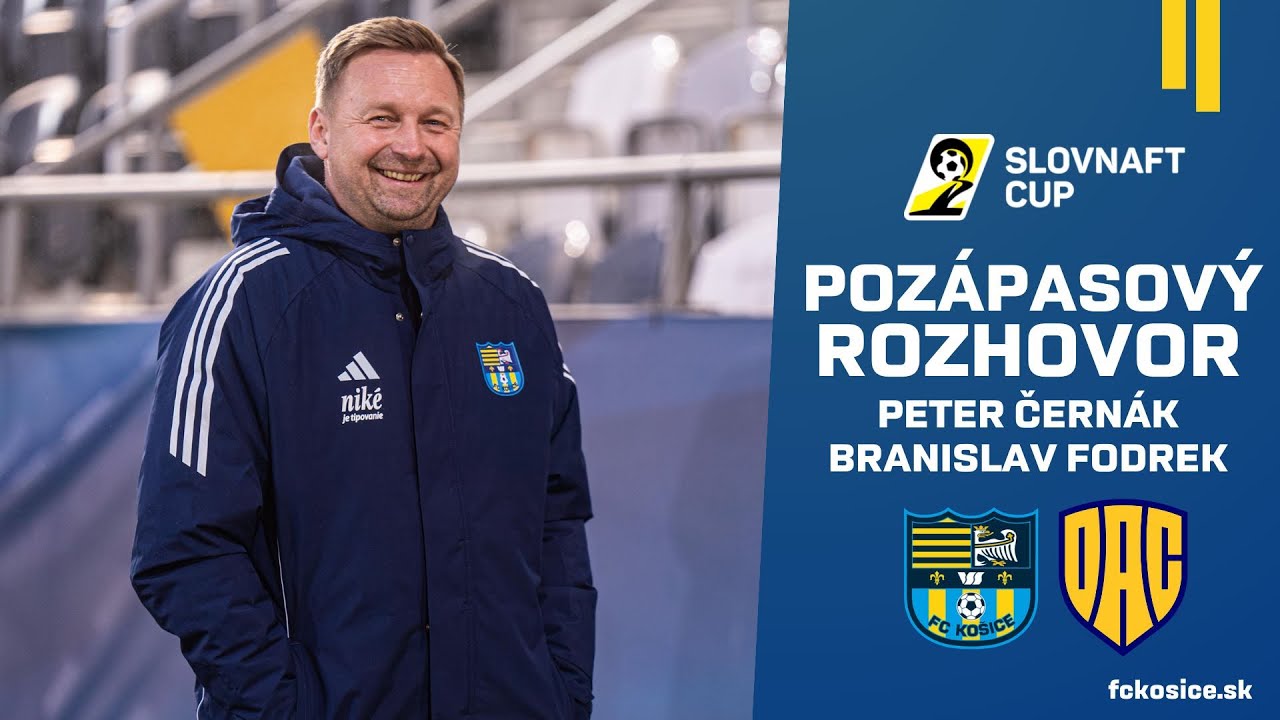Tlačová konferencia v podaní trénerov Petra Černáka a Branislava Fodreka. 