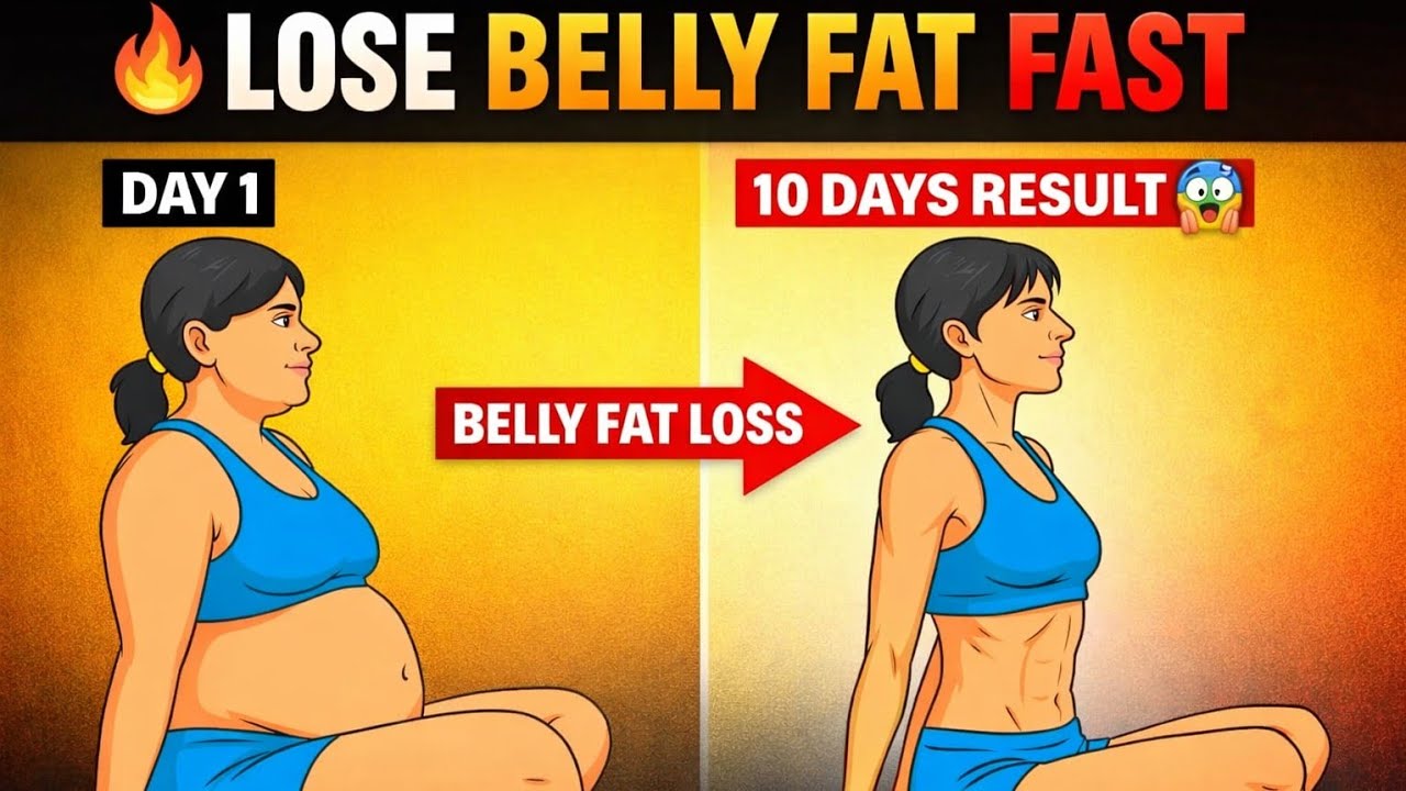 10 Minute Exercise for Belly Fat Loss🔥 | 10 Days Transformation Challenge 😱