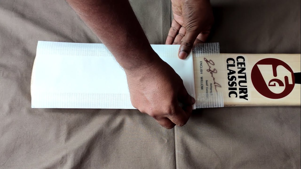 Applying Scuffing Tape and Toe Guard on Cricket Bat